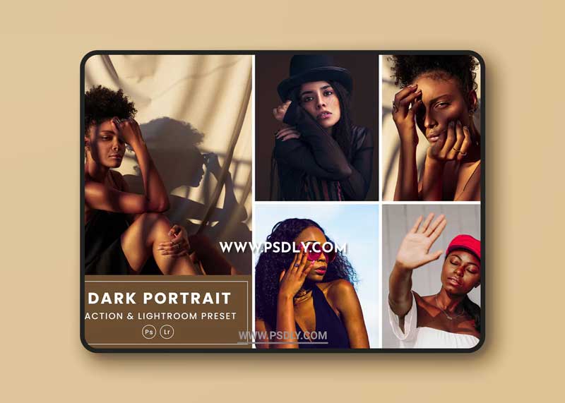 Dark Portrait Action & Lightrom Presets 1 Dark Portrait Action & Lightrom Presets