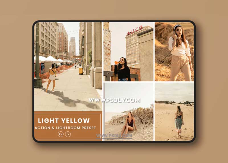 Light Yellow Action & Lightrom Presets 1 Light Yellow Action & Lightrom Presets