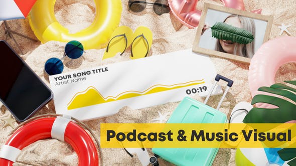 Videohive Beach Music and Podcast Visualizer 3D 33026786 1 Videohive Beach Music and Podcast Visualizer 3D 33026786