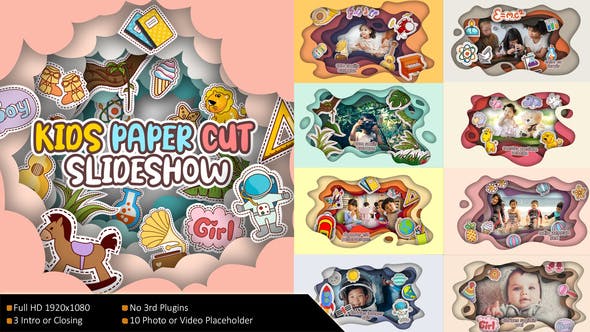 Videohive - Kids Paper Cut Slideshow 32435875 1 Videohive - Kids Paper Cut Slideshow 32435875