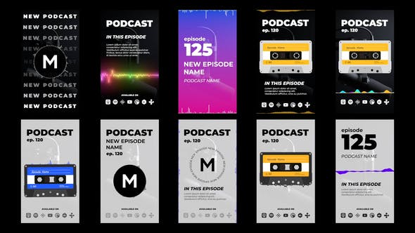 Videohive Podcast Stories Pack 33018433 1 Videohive Podcast Stories Pack 33018433