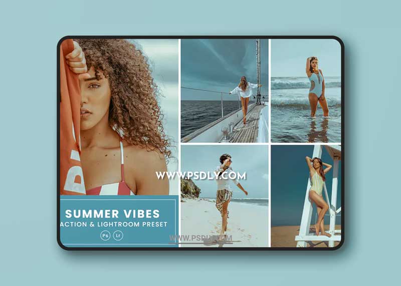 Summer Vibes Action & Lightrom Presets 1 Summer Vibes Action & Lightrom Presets