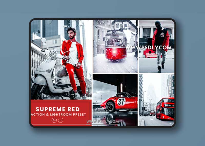 Supreme Red Photoshop Action & Lightrom Presets 1 Supreme Red Photoshop Action & Lightrom Presets