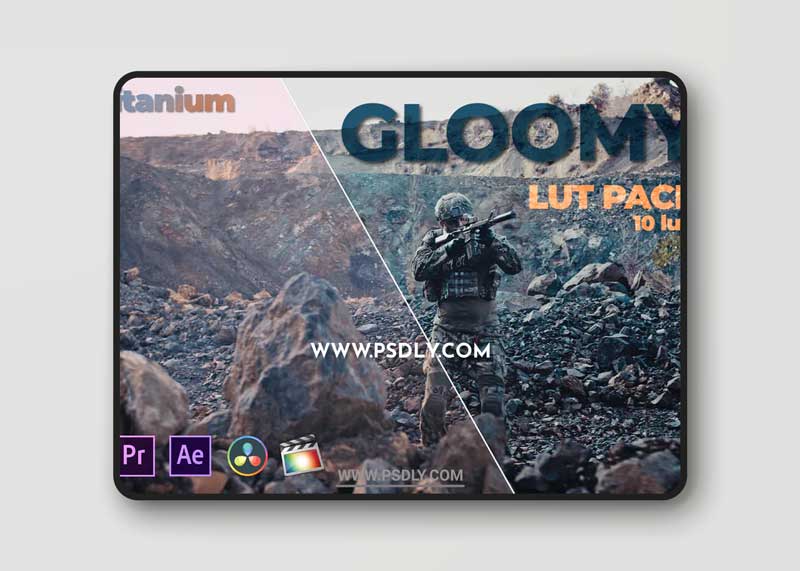 Titanium Gloomy LUT Pack (10 Luts) 1 Titanium Gloomy LUT Pack (10 Luts)