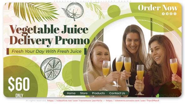 Videohive Vegetable Juice Delivery Promo 32950801 1 Videohive Vegetable Juice Delivery Promo 32950801