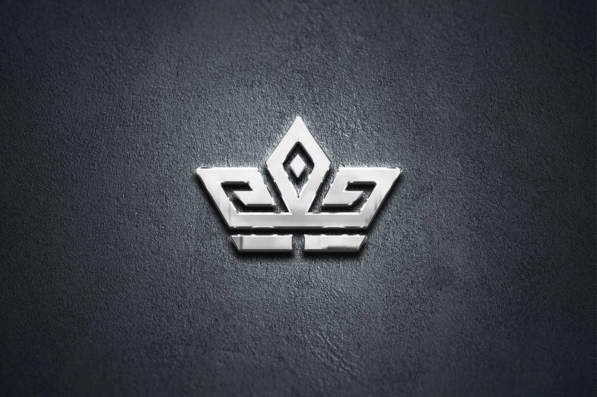 Logo Mockup - Realistic Chromium