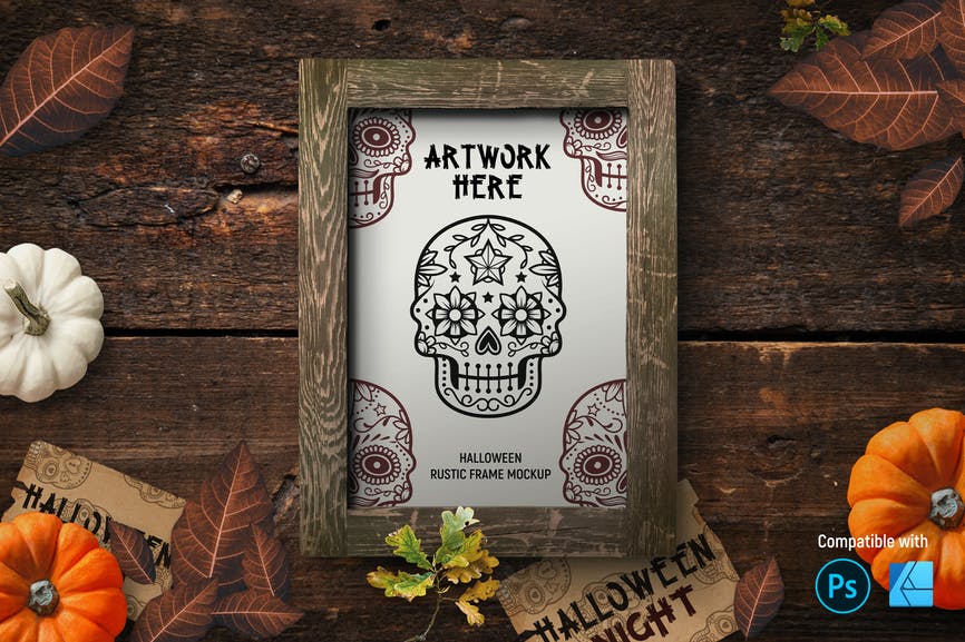 Halloween Frame Mockup 1 Halloween Frame Mockup
