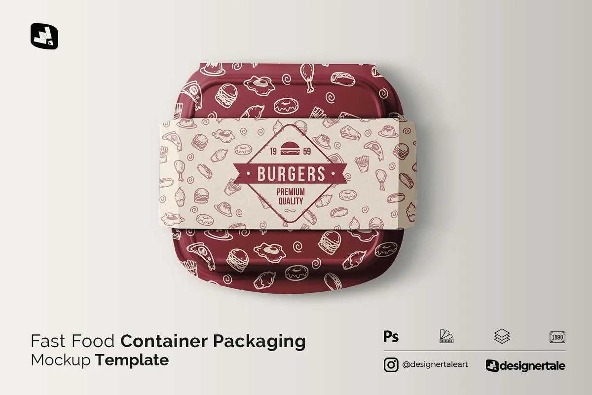 CreativeMarket - Fast Food Container Packaging Mockup 5336430 1 CreativeMarket - Fast Food Container Packaging Mockup 5336430