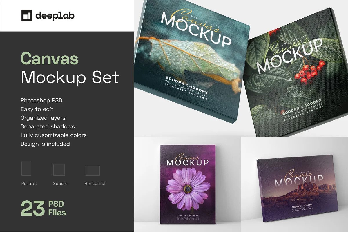 CreativeMarket - Canvas Mockup Set 6129375 1 CreativeMarket - Canvas Mockup Set 6129375