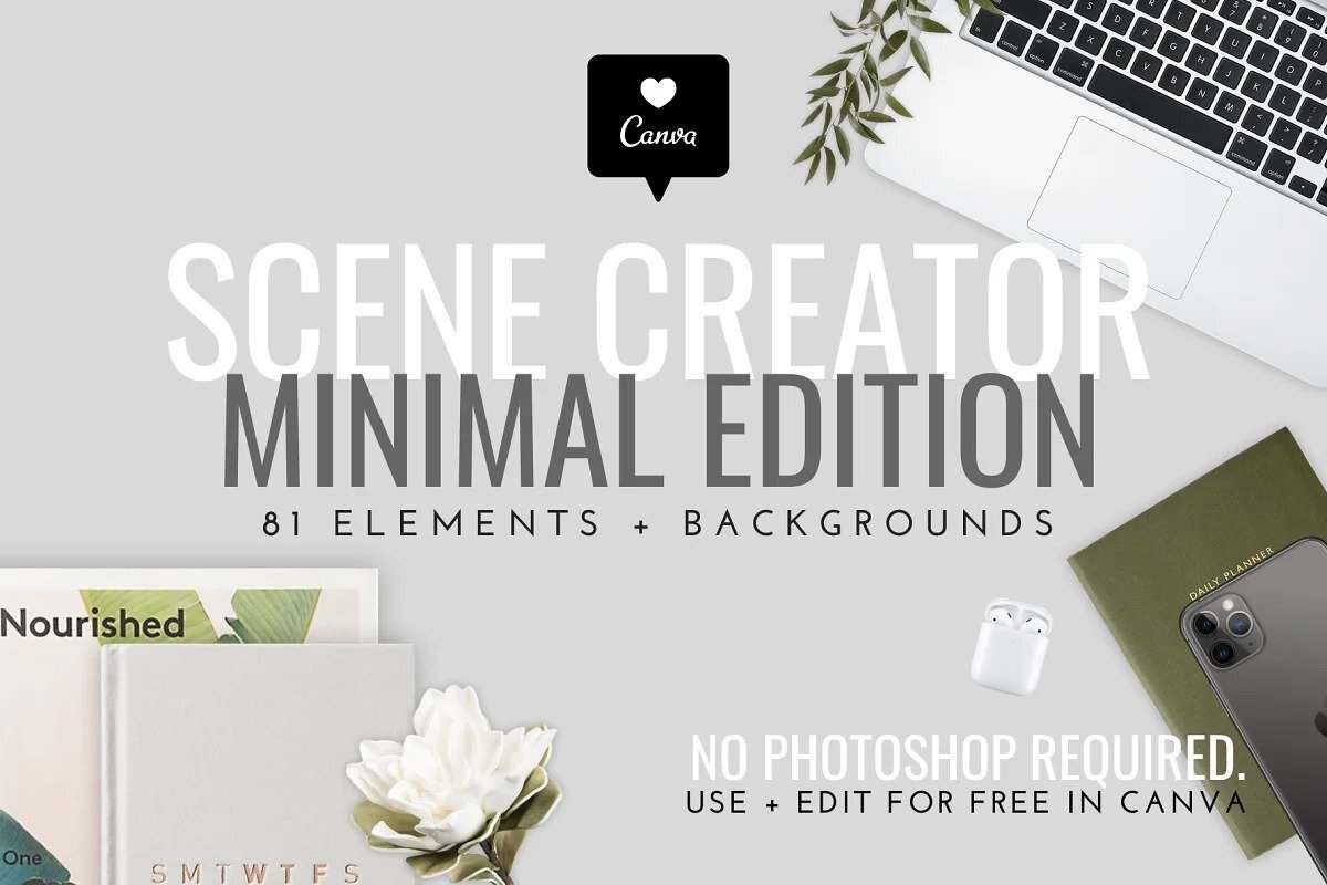 CreativeMarket - Minimal Tech Mockups + Scene Creator 3502545 1 CreativeMarket - Minimal Tech Mockups + Scene Creator 3502545