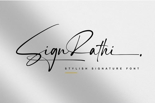 SignRathi - Stylish Signature Font 1 SignRathi - Stylish Signature Font