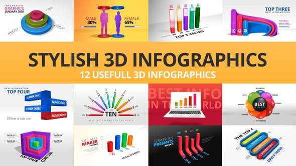 Videohive Stylish 3D Infographics 24239322 1 Videohive Stylish 3D Infographics 24239322