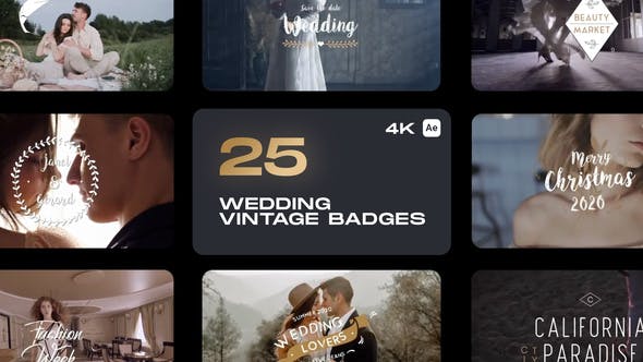 Videohive Wedding Vintage Badges 32935734 1 Videohive Wedding Vintage Badges 32935734