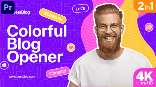Videohive - Colorful Blog Opener (MOGRT) - 33462198 1 Videohive - Colorful Blog Opener (MOGRT) - 33462198