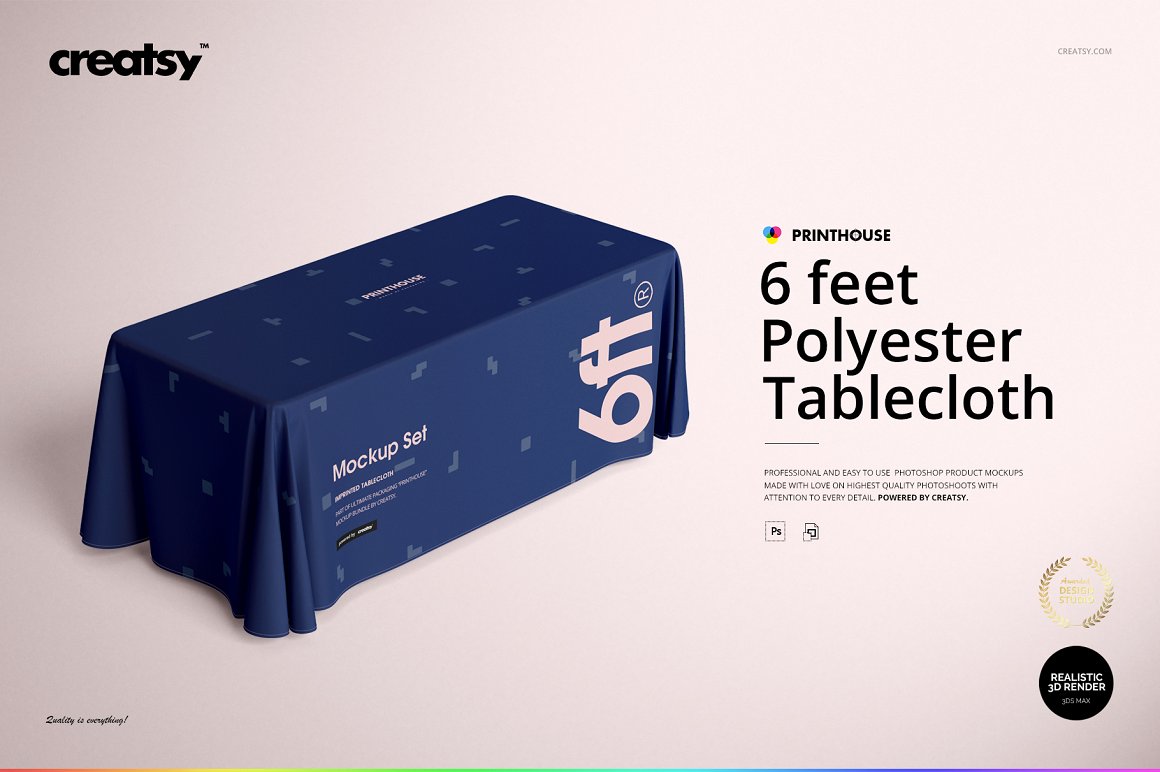 CreativeMarket - 6ft Polyester Tablecloth Mockup Set 3934465 1 CreativeMarket - 6ft Polyester Tablecloth Mockup Set 3934465
