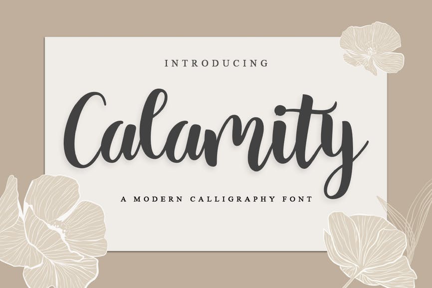 Calamity – Handwriting Script Font 1 Calamity – Handwriting Script Font