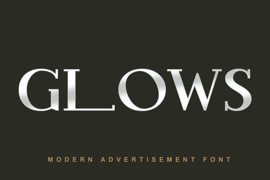 Glows Modern Advertisement Font 1 Glows Modern Advertisement Font