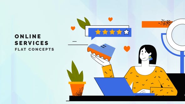 Videohive Online services - Flat Concept 33444535 1 Videohive Online services - Flat Concept 33444535