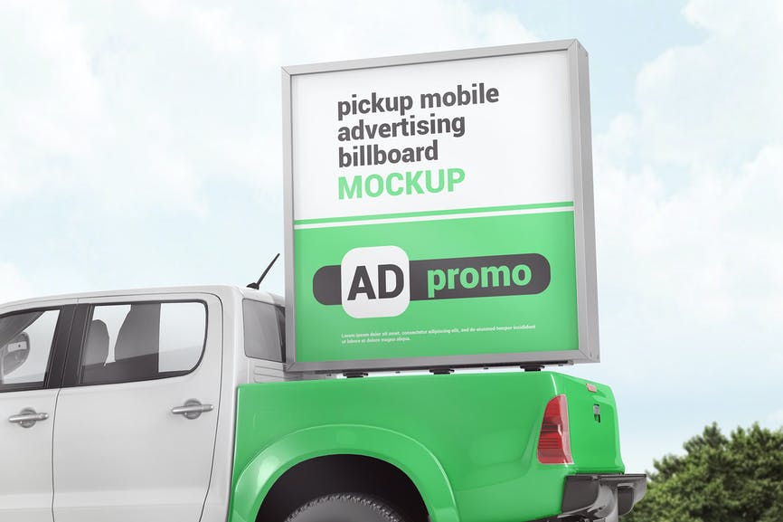 GraphicRiver - Pickup Mobile Advertising Billboard Mockup 27681518 1 GraphicRiver - Pickup Mobile Advertising Billboard Mockup 27681518