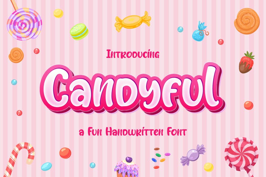 Candyful - a Fun Handwritten Font 1 Candyful - a Fun Handwritten Font