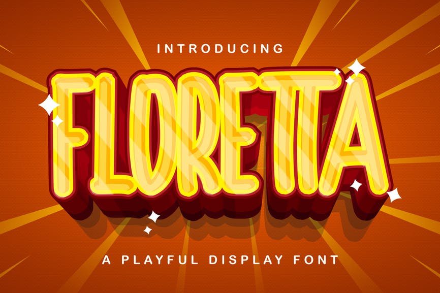 FLORETTA - Playful Display Font 1 FLORETTA - Playful Display Font