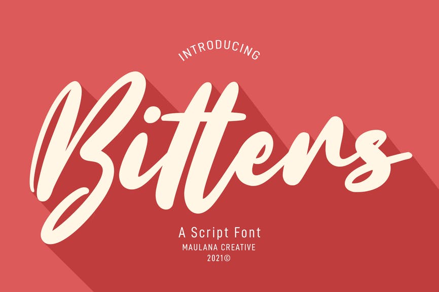 Bitters Script Font 1 Bitters Script Font