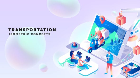 Videohive Transportation - Isometric Concept 33518745 1 Videohive Transportation - Isometric Concept 33518745