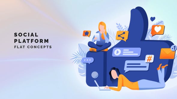 Videohive Social platform - Flat Concept 33445092 1 Videohive Social platform - Flat Concept 33445092