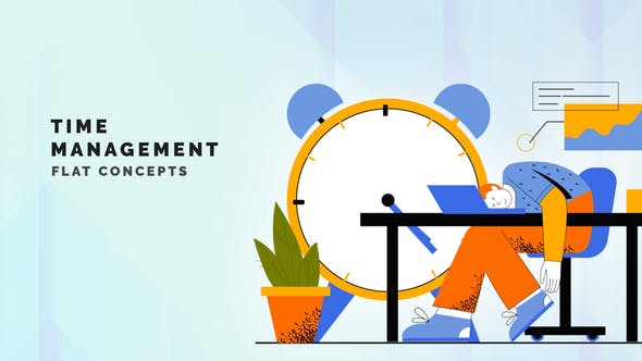 Videohive Time management - Flat Concept 33444927 1 Videohive Time management - Flat Concept 33444927