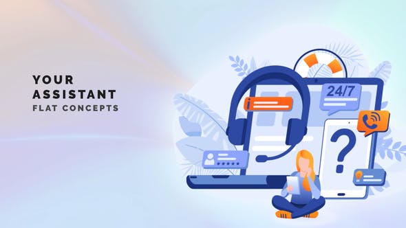 Videohive Your assistant - Flat Concept 33445121 1 Videohive Your assistant - Flat Concept 33445121