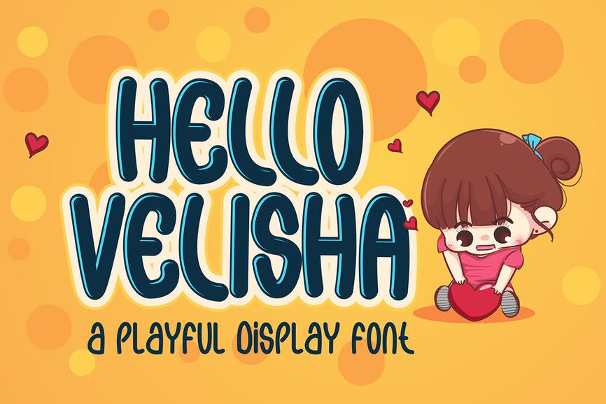 Hello Velisha - Playful Kids Font 1 Hello Velisha - Playful Kids Font