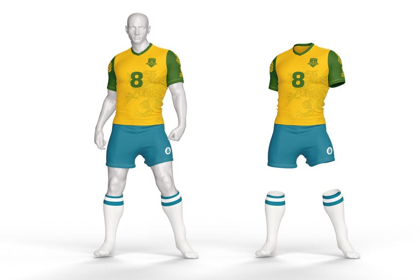 Football Kit T-Shirt Mockup E23PA5D 1 Football Kit T-Shirt Mockup E23PA5D