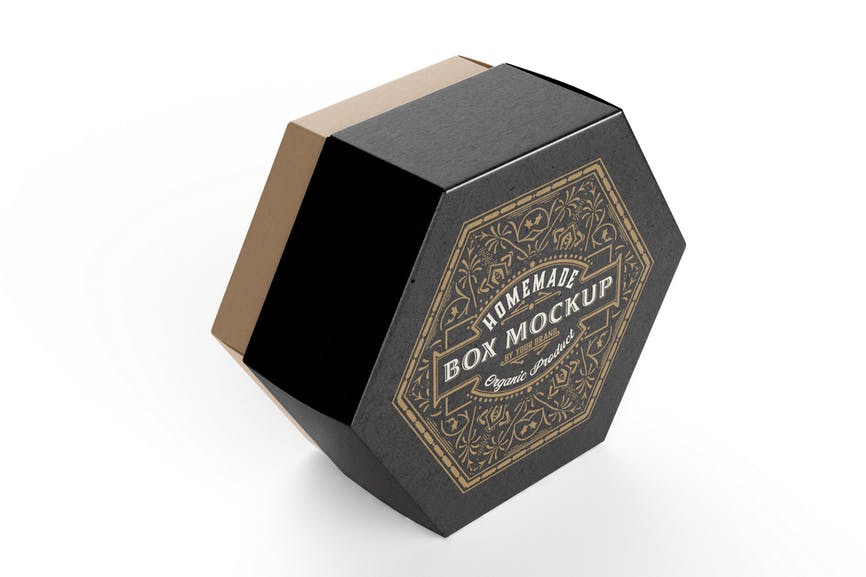 Hexagonal Kraft Box Mockup NPDR5NS 1 Hexagonal Kraft Box Mockup NPDR5NS