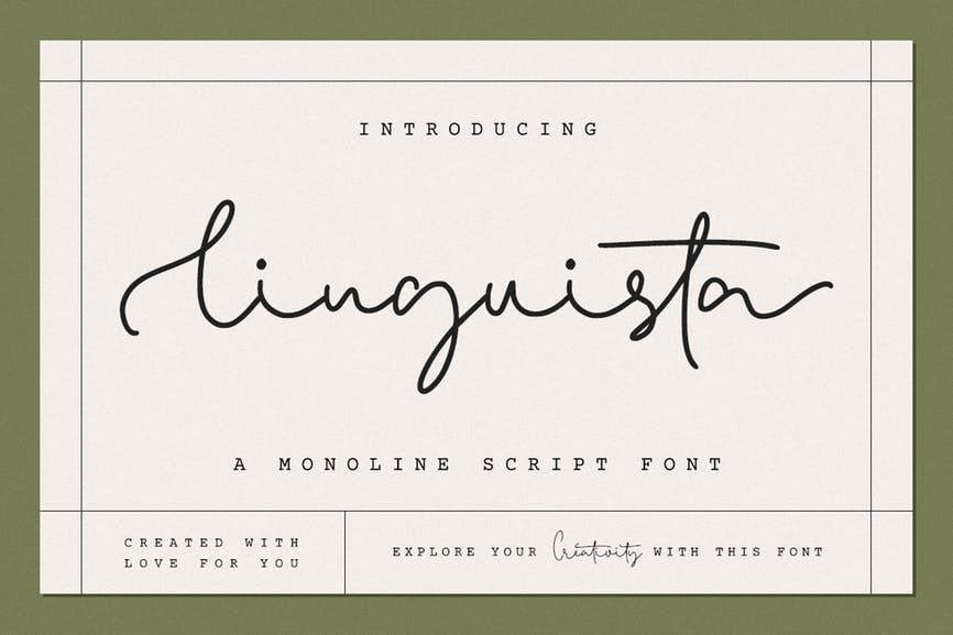 Linguista - Monoline Signature Font 1 Linguista - Monoline Signature Font
