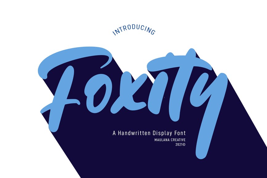 Foxity Handwritten Display Font 1 Foxity Handwritten Display Font