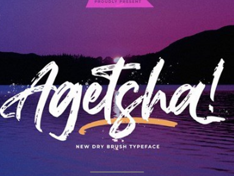 Agethsa - Textured Brush Font 1 Agethsa - Textured Brush Font