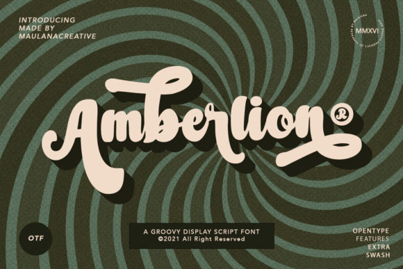 Amberlion Script Font 1 Amberlion Script Font