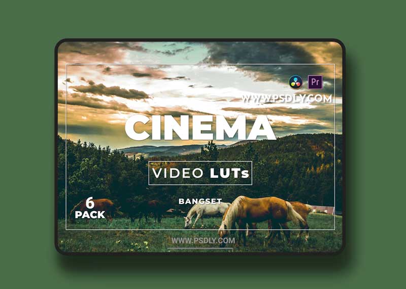 Bangset Cinema Pack 6 Video LUTs 1 Bangset Cinema Pack 6 Video LUTs