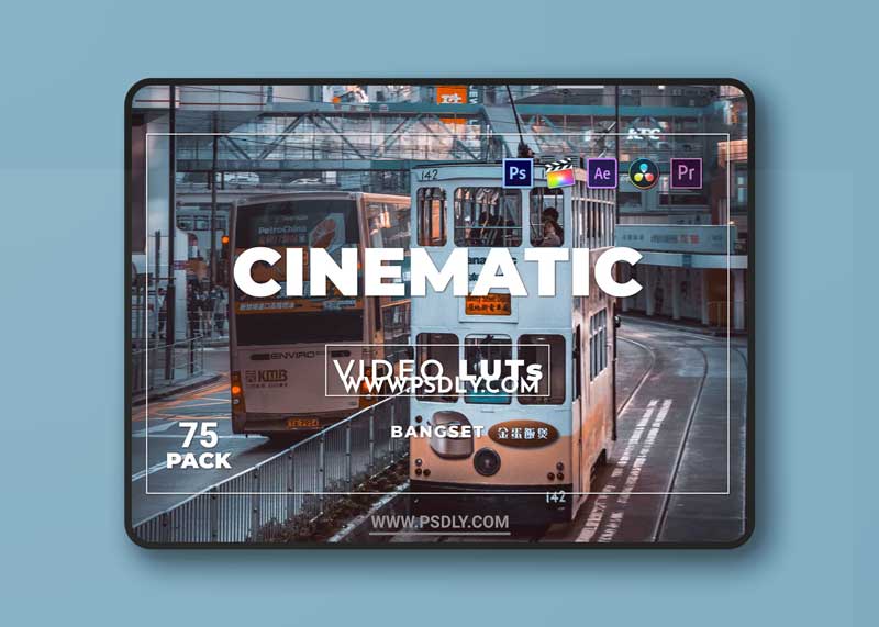 Bangset Cinematic Pack 75 Video LUTs WFZQ9PB 1 Bangset Cinematic Pack 75 Video LUTs WFZQ9PB