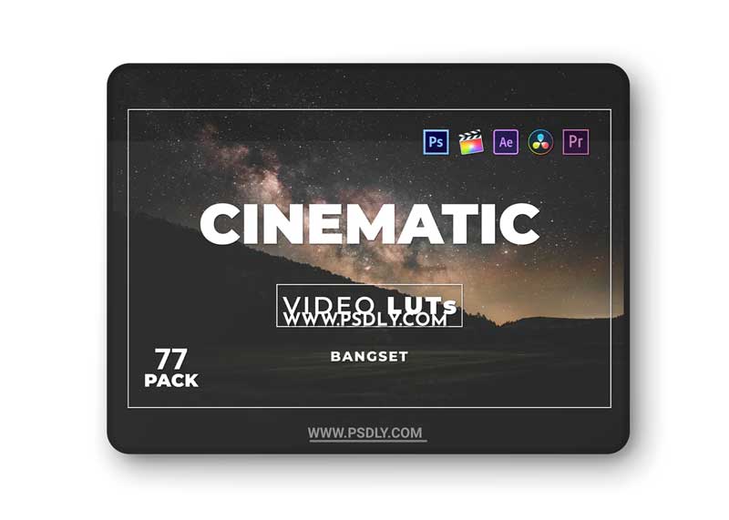 Bangset Cinematic Pack 77 Video LUTs 6L3MD6Z 1 Bangset Cinematic Pack 77 Video LUTs 6L3MD6Z