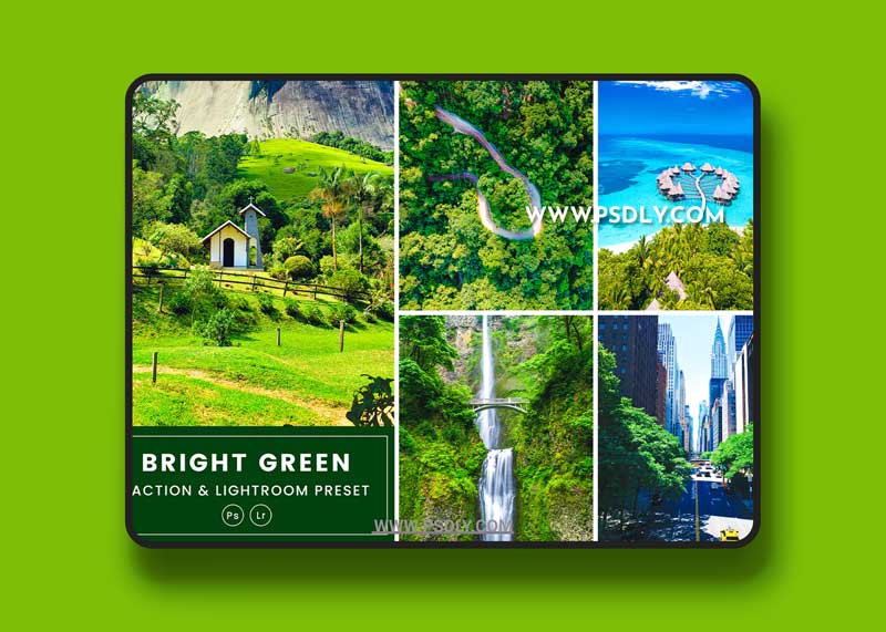 Bright Green Action & Lightrom Presets 1 Bright Green Action & Lightrom Presets