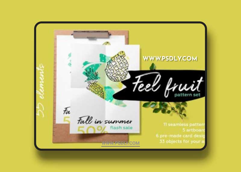 CM - Feel fruit. Summer brush pattern set 2545096 1 CM - Feel fruit. Summer brush pattern set 2545096