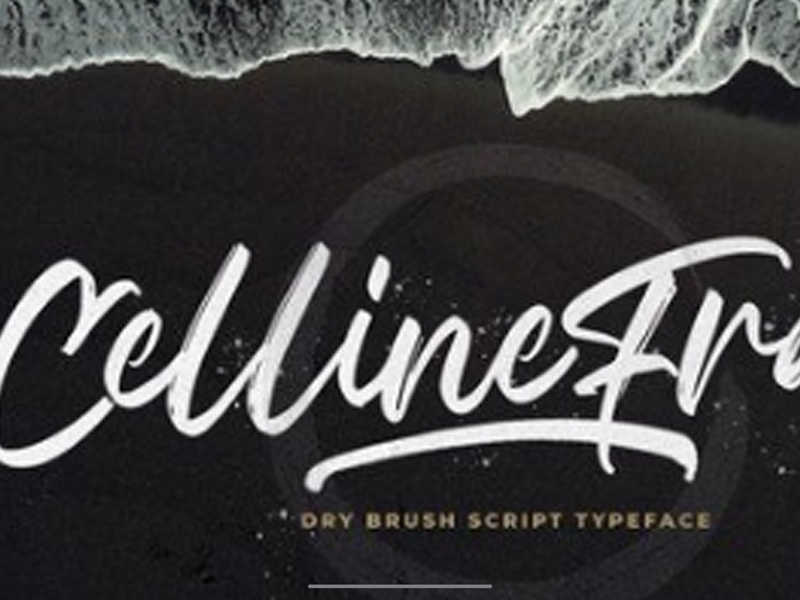 Celline Fram - Textured Brush Font 1 Celline Fram - Textured Brush Font