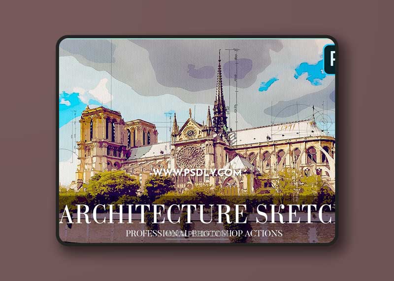 CreativeMarket - Architecture Sketch Photoshop Action 4870065 1 CreativeMarket - Architecture Sketch Photoshop Action 4870065