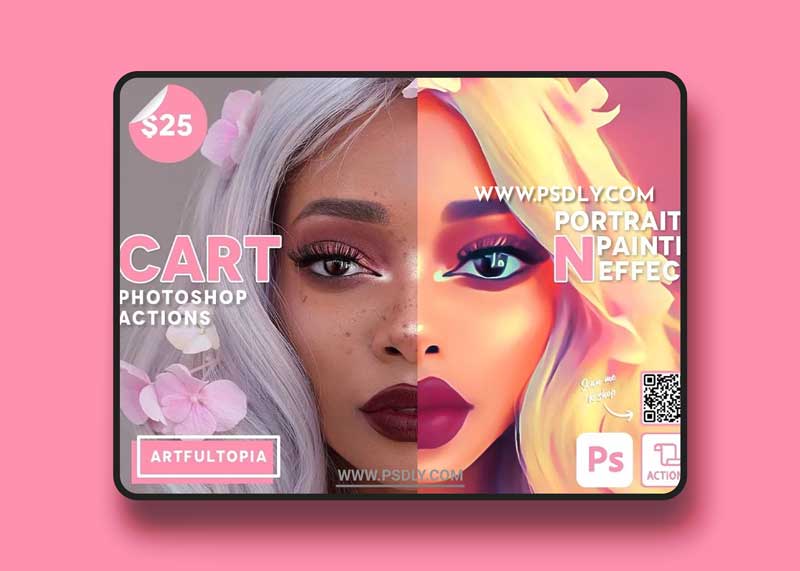 CreativeMarket - Cartoon Portrait Painting Effect 5392934 1 CreativeMarket - Cartoon Portrait Painting Effect 5392934