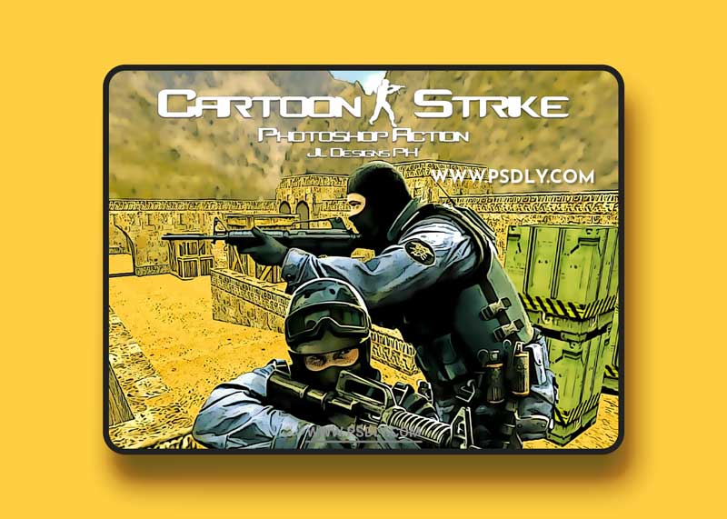 CreativeMarket - CartoonStrike Photoshop Action 5431268 1 CreativeMarket - CartoonStrike Photoshop Action 5431268