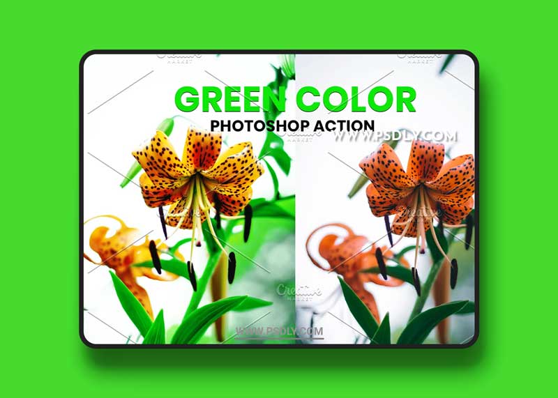 CreativeMarket - Green Color Photoshop Action 5953604 1 CreativeMarket - Green Color Photoshop Action 5953604