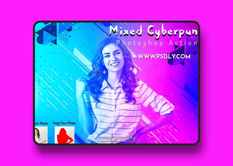CreativeMarket - Mixed Cyberpunk Photoshop Action 6436029 1 CreativeMarket - Mixed Cyberpunk Photoshop Action 6436029