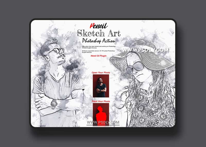 CreativeMarket - Pencil Sketch Art Photoshop Action 6397278 1 CreativeMarket - Pencil Sketch Art Photoshop Action 6397278