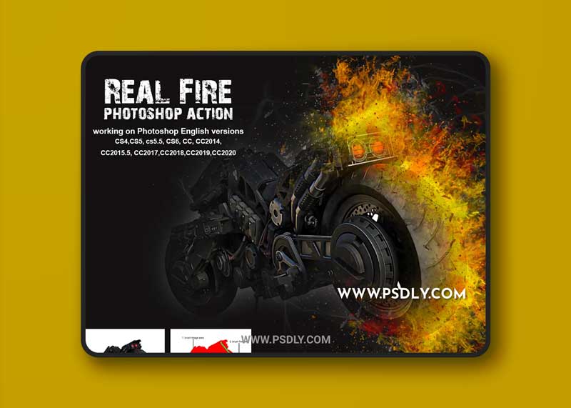 CreativeMarket - Real Fire Photoshop Action 5265414 1 CreativeMarket - Real Fire Photoshop Action 5265414